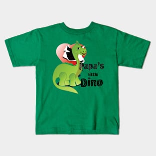 Papa's little Dino hatched from an open heart Kids T-Shirt